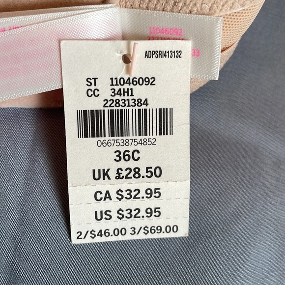 NWT Pink by Victoria’s Secret Where Everywhere Multi-Way Push-Up Cream 36C - Picture 13 of 13